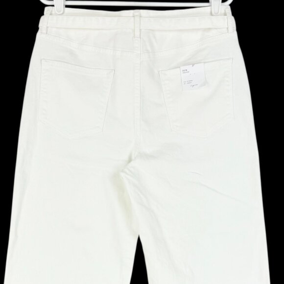Vigoss Women's Stretch High Rise Straight Leg Belted Ivory Jeans Size 13/31 NWT - Picture 4 of 12